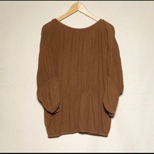 SOLD - VTG Brown Gauze Slouchy Top